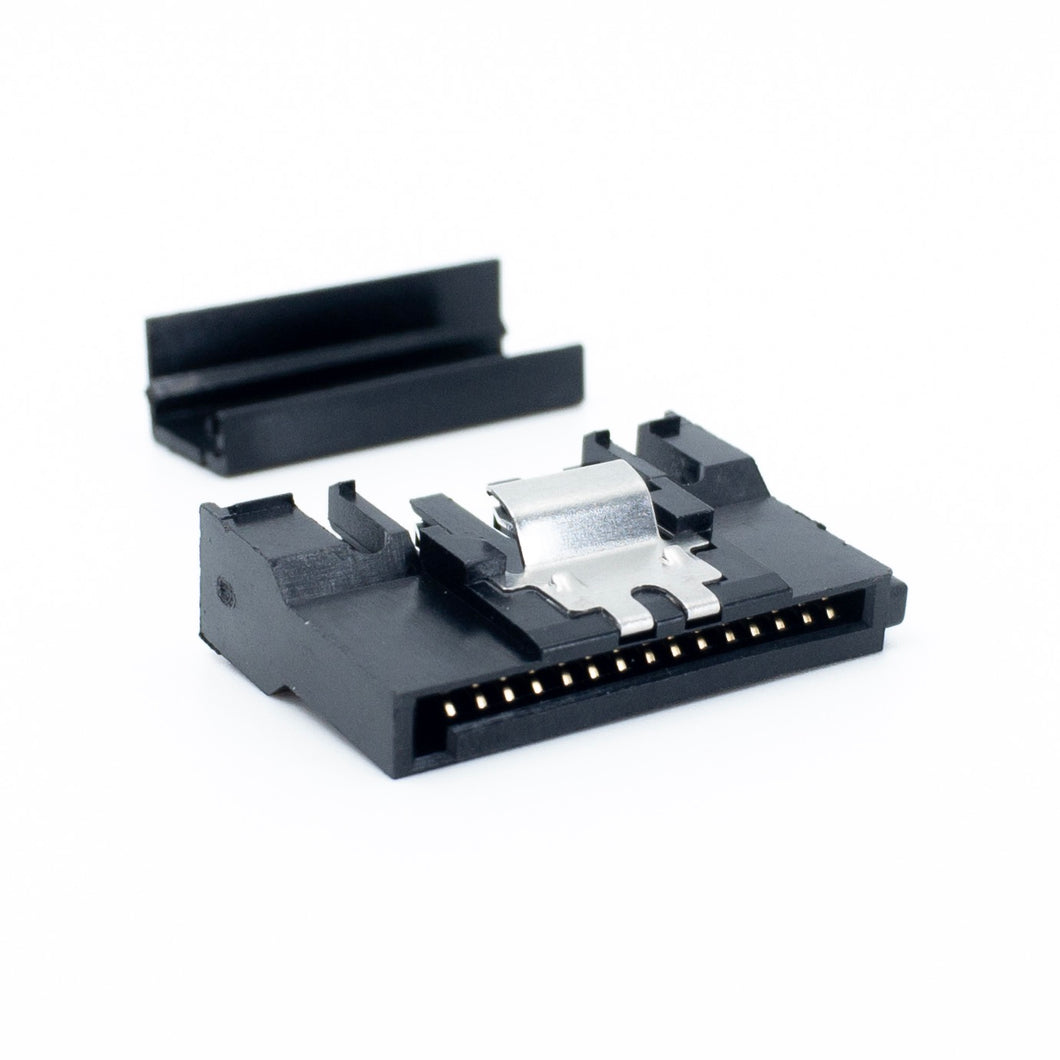 SATA Female Power Push-In Style Connector With Clip (Cap Included)