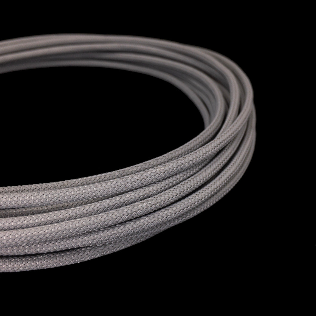 PET Cable Braided Sleeve - Billet Gray - 5/32in (4mm)