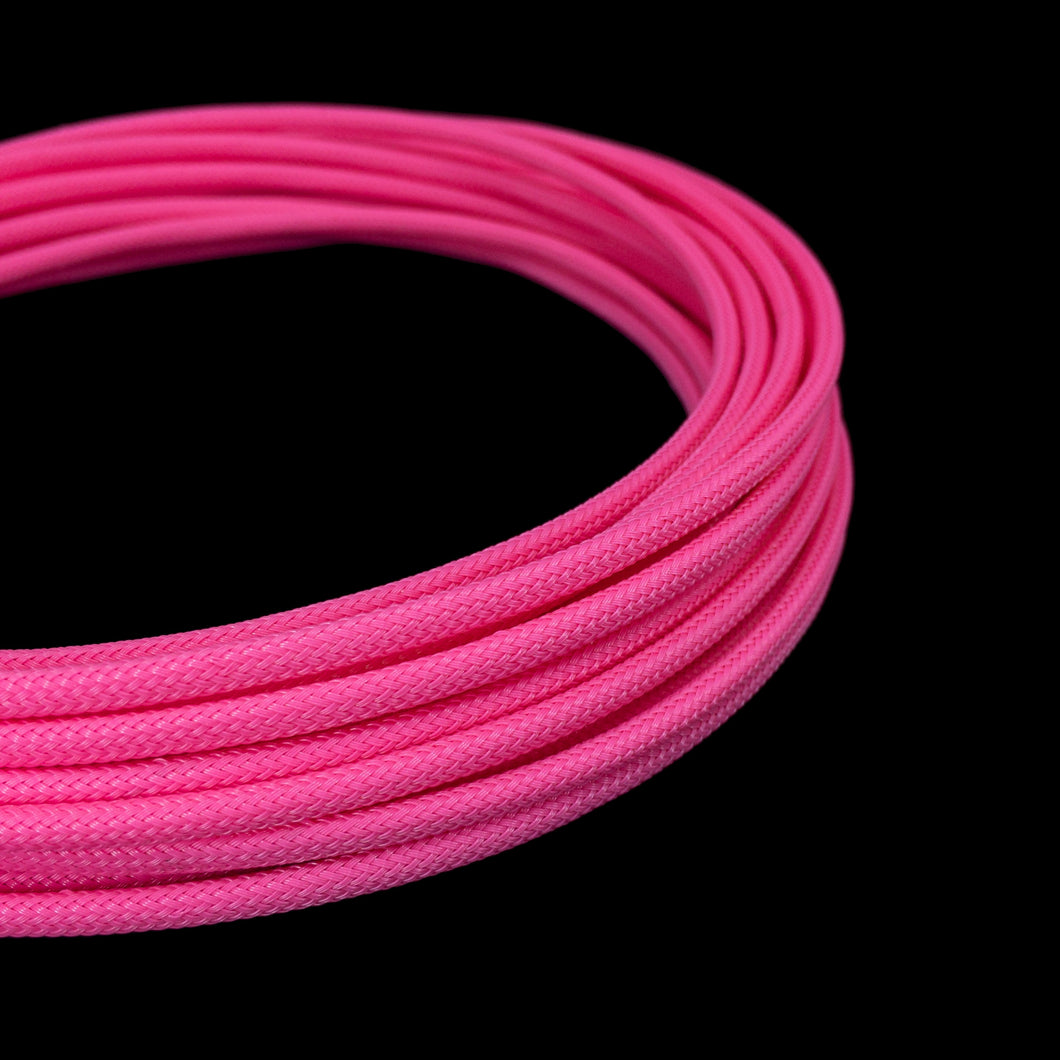 PET Cable Braided Sleeve - Passion Pink - 5/32in (4mm)