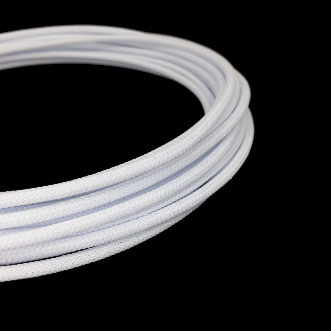 PET Cable Braided Sleeve - White - 5/32in (4mm) – PC Mods