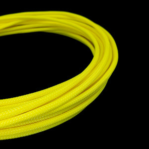 PET Cable Braided Sleeve - Yellow - 5/32in (4mm)